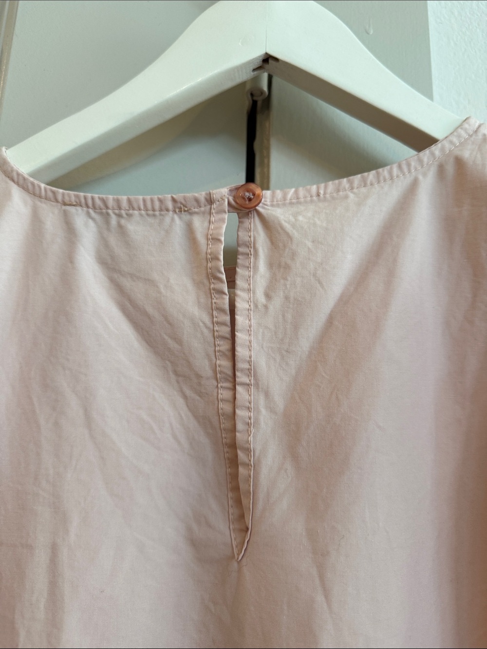 Chinto Pale Pink Ruffle Sleeve Cotton Top Size Small - Made In Italy 🇮🇹 - Picture 8 of 8
